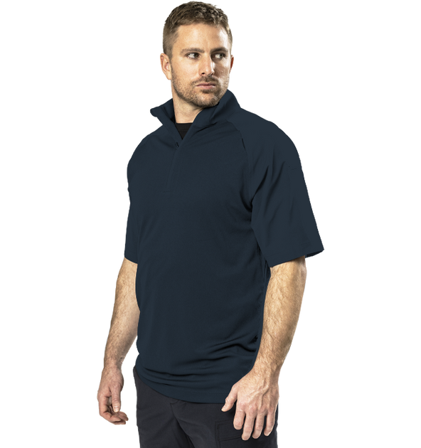 UFX™ Bold Short Sleeve Zip Mock Neck Patrol Shirt | Elbeco