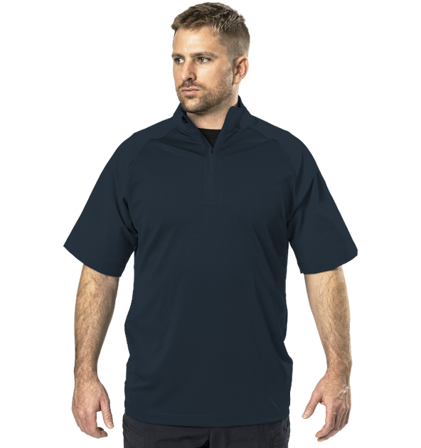 UFX™ Bold Short Sleeve Zip Mock Neck Patrol Shirt | Elbeco