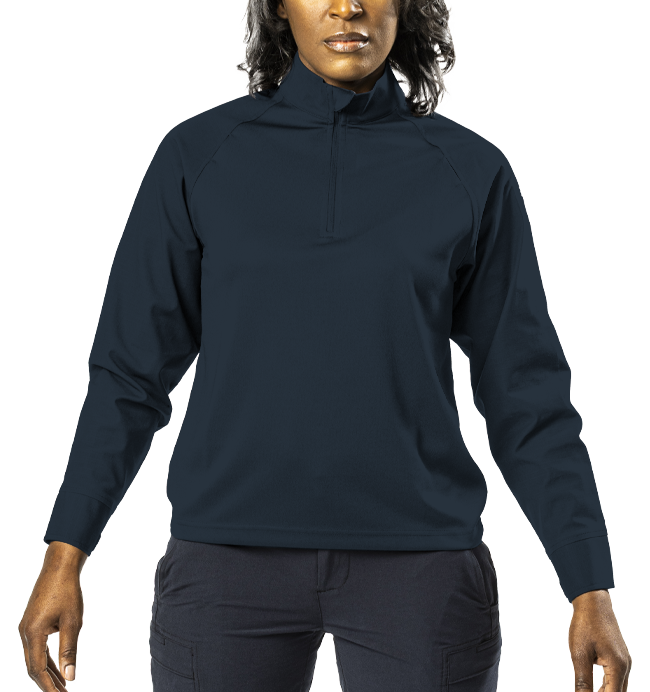 UFX™ Bold Long Sleeve Zip Mock Neck Patrol Shirt | Elbeco