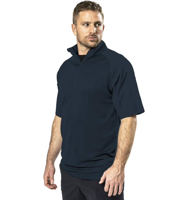 UFX™ Bold Short Sleeve Zip Mock Neck Patrol Shirt | Elbeco