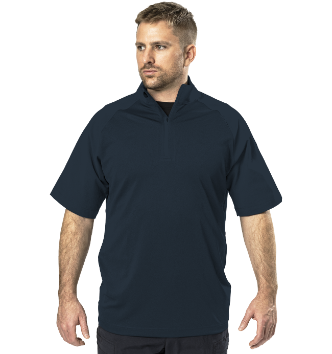 UFX™ Bold Short Sleeve Zip Mock Neck Patrol Shirt | Elbeco