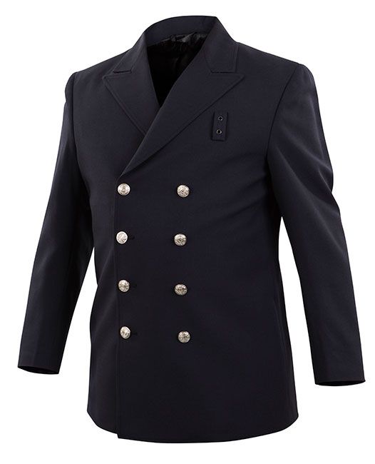 Navy Double Breasted Military Coat